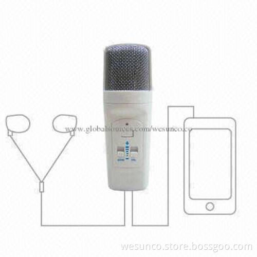 Wired handheld microphone with LCD
